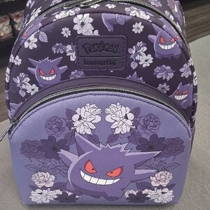 Loungefly Purple Gengar Floral Mini Backpack